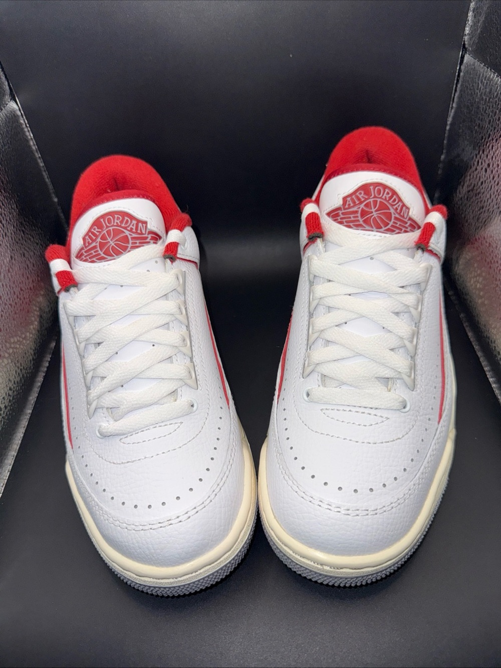 Size 7 (GS) - Jordan 2/3 Low White Varsity Red, FD0384-161, Clean With OG Box